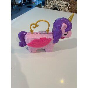 Pink Unicorn Carry Case With Magical Castle & Playset Inside Includes Rainbow Br